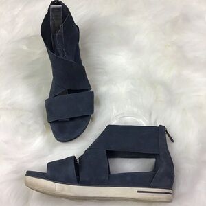EILEEN Fisher Sport Tumbled Sueded Leather Sneaker Sandal Size 9